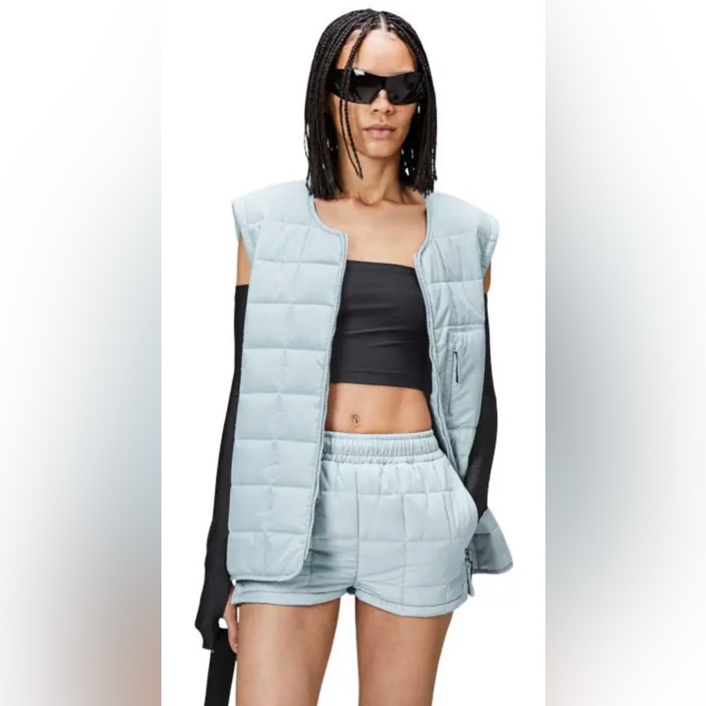 NWT Rains Puffy Liner Vest in Sky Blue - Size S